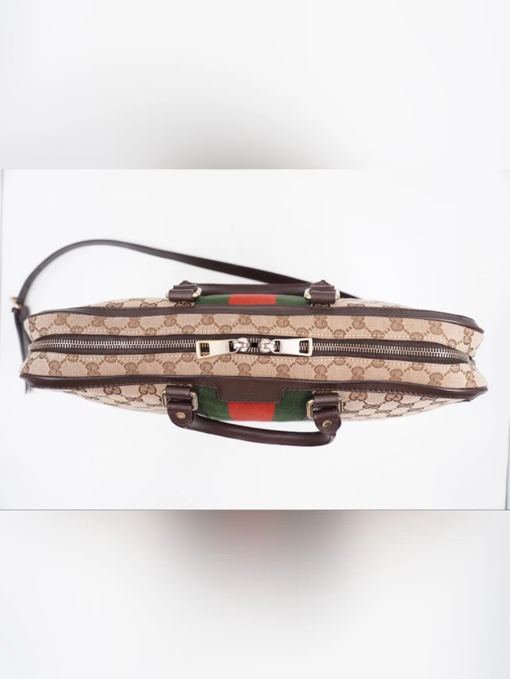 CH46 ❤️ GUCCI GG Monogram Web Briefcase